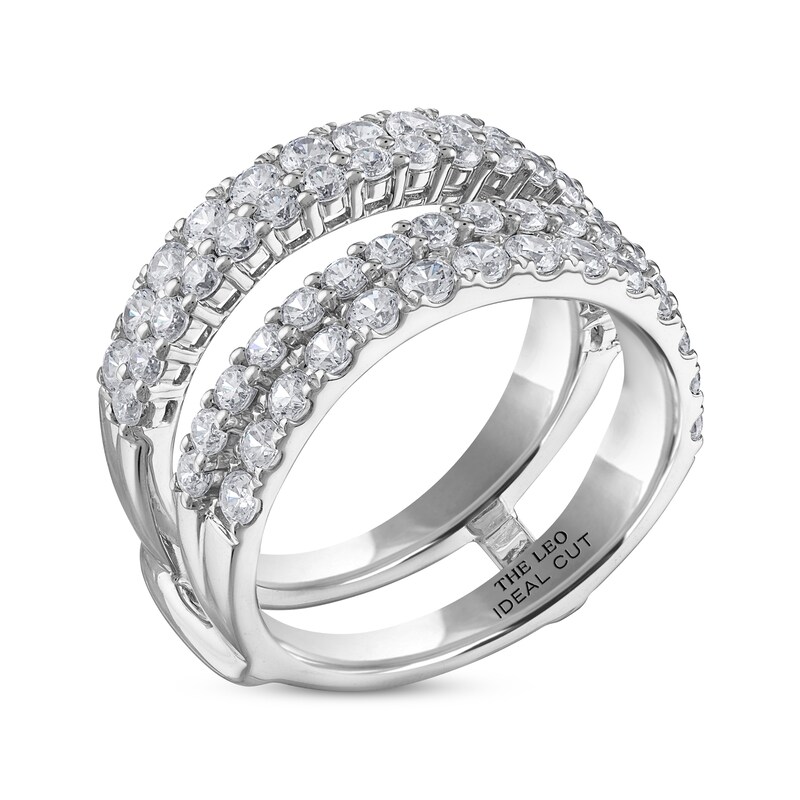 Main Image 2 of Previously Owned THE LEO Ideal Cut Round-Cut Diamond Enhancer Ring 1-3/4 ct tw 14K White Gold