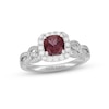 Thumbnail Image 1 of Previously Owned Neil Lane Pink Tourmaline & Diamond Engagement Ring 1/2 ct tw 14K White Gold