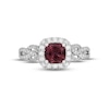 Thumbnail Image 3 of Previously Owned Neil Lane Pink Tourmaline & Diamond Engagement Ring 1/2 ct tw 14K White Gold