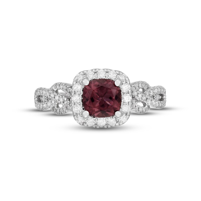 Main Image 3 of Previously Owned Neil Lane Pink Tourmaline & Diamond Engagement Ring 1/2 ct tw 14K White Gold
