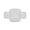 Thumbnail Image 3 of Previously Owned Princess-Cut Diamond Quad Double Frame Engagement Ring 1-1/3 ct tw 14K White Gold