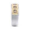 Thumbnail Image 2 of Previously Owned Men's Brown & White Diamond Ring 1/2 ct tw Round-cut 10K Two-Tone Gold