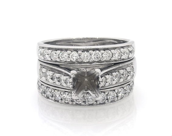 Previously Owned Diamond Bridal Setting 1-1/2 ct tw 14K White Gold Size 8.75