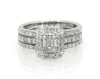 Thumbnail Image 1 of Previously Owned Emerald-Cut Diamond Bridal Set 1-1/4 ct tw 14K White Gold Size 4.5