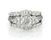 Thumbnail Image 0 of Previously Owned Round-Cut Diamond Halo Bridal Set 1 7/8 ct tw 14K White Gold Size 6.25