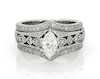 Thumbnail Image 1 of Previously Owned Marquise-Cut Diamond Bridal Set 1 ct tw 14K White Gold Size 4.5