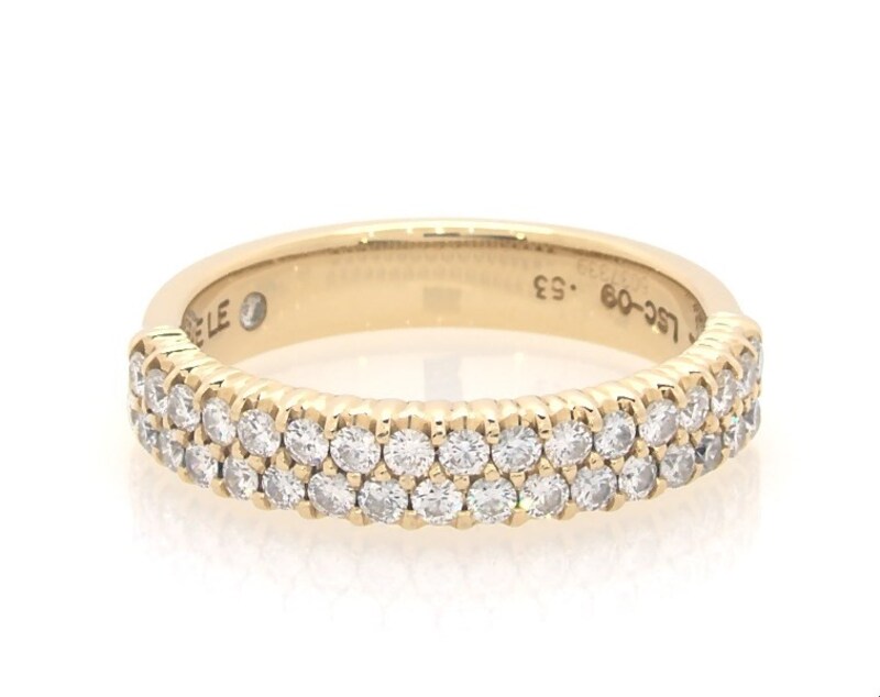 Main Image 1 of Previously Owned THE LEO Diamond Two-Row Anniversary Ring 1/2 ct tw 14K Yellow Gold Size 7