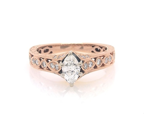 Previously Owned Neil Lane Marquise-Cut Diamond Engagement Ring 3/4 ct tw 14K Rose Gold Size 7