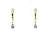 Thumbnail Image 1 of Previously Owned Diamond Dangle Hoop Earrings 1/5 ct tw Round-cut 10K Yellow Gold