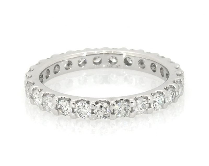 Main Image 1 of Previously Owned Diamond Eternity Ring 1 ct tw 14K White Gold Size 5.5