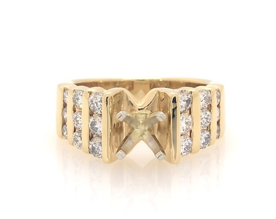 Previously Owned Diamond Engagement Ring Setting 1 ct tw 14K Yellow Gold Size 7