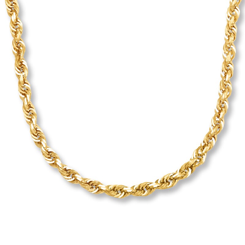 Main Image 1 of Previously Owned Chain Necklace Solid 10K Yellow Gold 24"