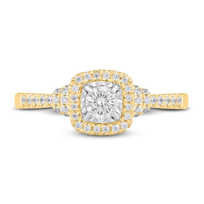 Main Image 2 of Previously Owned Diamond Engagement Ring 1/2 ct tw Round-cut 10K Yellow Gold