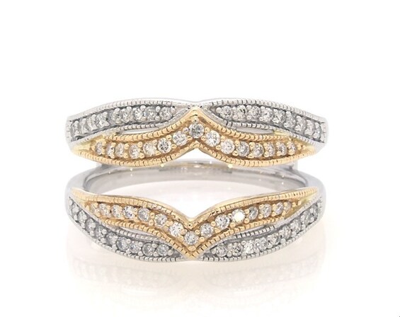 Previously Owned Diamond Enhancer Ring 3/8 ct tw 14K Two-Tone Gold