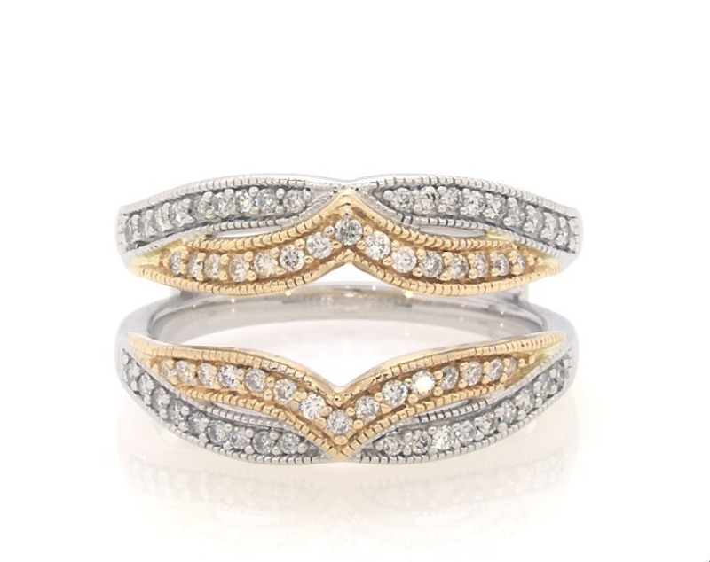 Main Image 1 of Previously Owned Diamond Enhancer Ring 3/8 ct tw 14K Two-Tone Gold