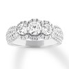 Thumbnail Image 1 of Previously Owned Three-Stone Diamond Ring 1-1/2 ct tw Round-cut 14K White Gold