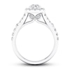 Thumbnail Image 1 of Previously Owned Certified Diamond Engagement Ring 1-1/5 ct tw 14K White Gold