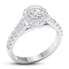 Thumbnail Image 3 of Previously Owned Certified Diamond Engagement Ring 1-1/5 ct tw 14K White Gold