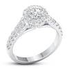 Thumbnail Image 4 of Previously Owned Certified Diamond Engagement Ring 1-1/5 ct tw 14K White Gold Size 7