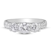 Thumbnail Image 4 of Previously Owned Three-Stone Diamond Engagement Ring 2 ct tw Round-cut 14K White Gold