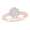 Thumbnail Image 1 of Previously Owned THE LEO First Light Diamond Round-Cut Halo Engagement Ring 5/8 ct tw 14K Rose Gold Size 8