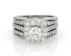 Thumbnail Image 0 of Previously Owned Round-Cut Diamond Halo Bridal Set 2 ct tw 14K White Gold Size 8