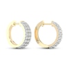 Thumbnail Image 2 of Previously Owned Men's Diamond Huggie Hoop Earrings 1/3 ct tw Round-cut 10K Yellow Gold