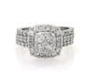 Thumbnail Image 1 of Previously Owned Multi-Diamond Center Cushion Halo Bridal Set 2 ct tw 14K White Gold Size 7.25