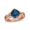 Thumbnail Image 1 of Previously Owned Le Vian Blue Topaz Ring 1/2 ct tw Diamonds 14K Strawberry Gold