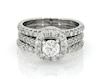Thumbnail Image 1 of Previously Owned Neil Lane Round-Cut Diamond Halo Bridal Set 1-3/4 ct tw 14K White Gold Size 7