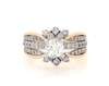 Thumbnail Image 1 of Previously Owned Round-Cut Diamond Bridal Set 1-3/8 ct tw 14K White & 14K Yellow Gold Size 5