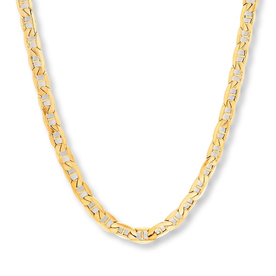 Previously Owned Mariner Chain Necklace Hollow 14K Yellow Gold 20"