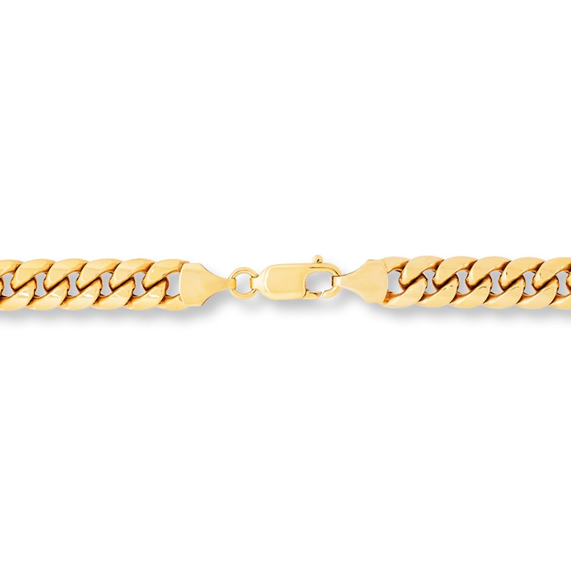 Main Image 2 of Previously Owned Miami Cuban Chain Necklace Hollow 10K Yellow Gold 22"