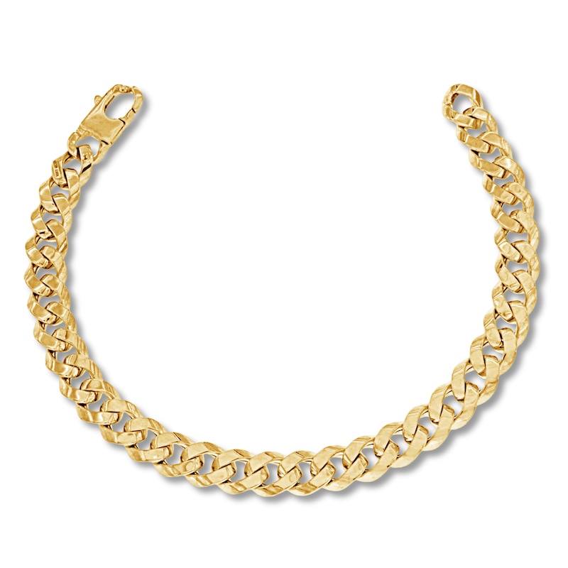 Previously Owned Hollow Curb Chain Bracelet 10K Yellow Gold 8.5"