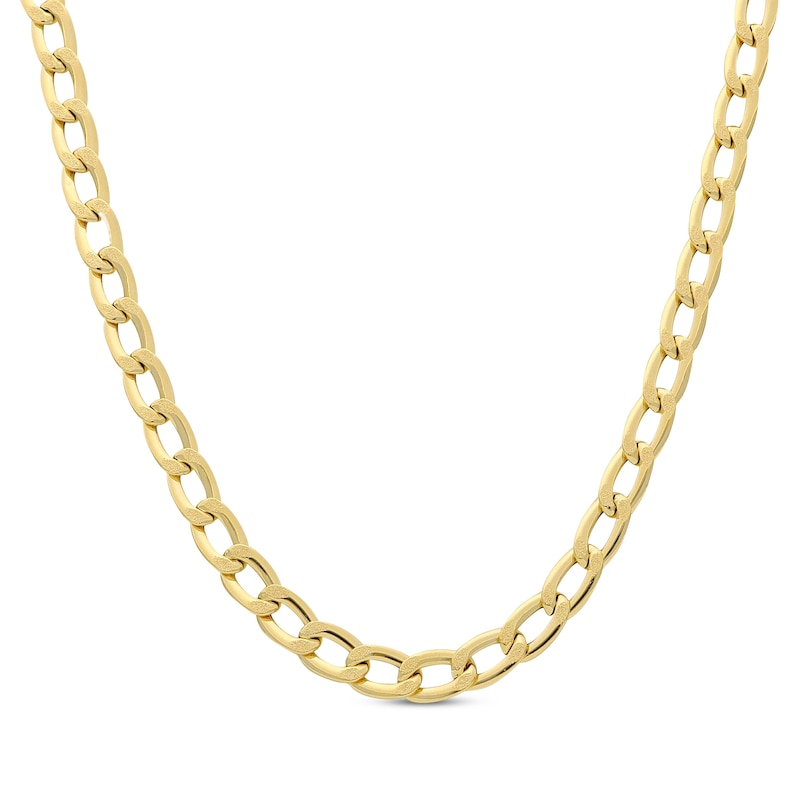 Main Image 1 of Previously Owned Link Chain Necklace 7.7mm Hollow 10K Yellow Gold 18”