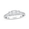Thumbnail Image 1 of Previously Owned Princess-Cut Diamond Three-Stone Engagement Ring 1/2 ct tw 14K White Gold