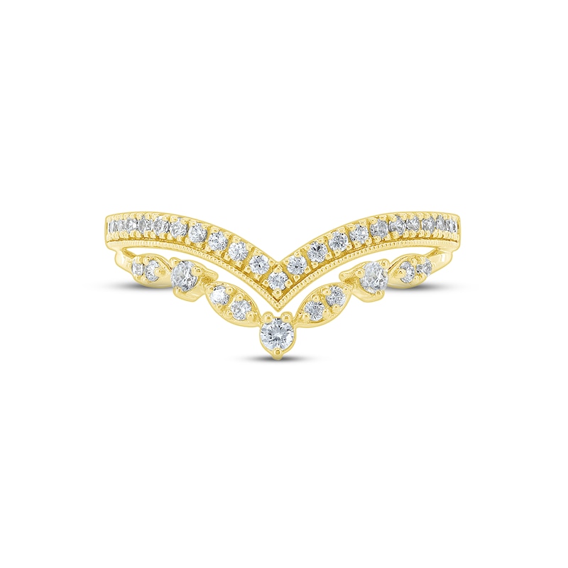 Main Image 3 of Previously Owned Diamond Contour Enhancer Ring 1/3 ct tw Round-cut 14K Yellow Gold