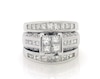 Thumbnail Image 1 of Previously Owned Princess-Cut Quad Diamond Bridal Set 2 ct tw 14K White Gold Size 5