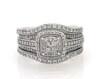 Thumbnail Image 1 of Previously Owned Multi-Diamond Center Bridal Set 7/8 ct tw 14K & 10K White Gold Size 7