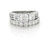 Thumbnail Image 1 of Previously Owned Round-Cut Diamond Three-Stone Bridal Set 3 ct tw 14K White Gold Size 5.5