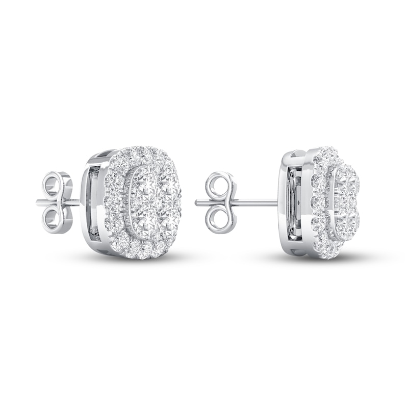 Main Image 2 of Previously Owned KAY Lab-Grown Diamonds Stud Earrings 1 ct tw 14K White Gold