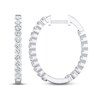 Thumbnail Image 1 of Previously Owned Lab-Grown Diamonds by KAY Hoop Earrings 1-1/2 ct tw 14K White Gold