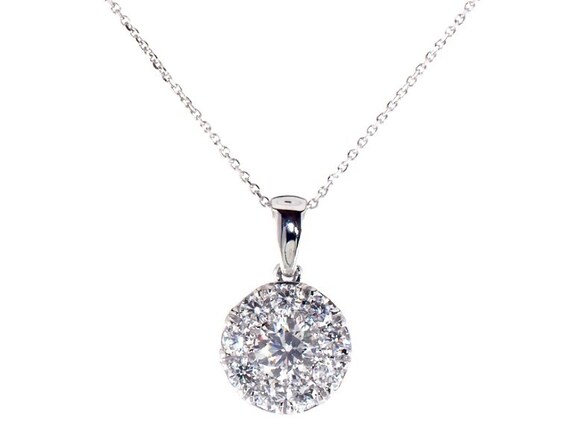 Previously Owned KAY Lab-Grown Diamonds Necklace 1-1/2 ct tw 14K White Gold 18"