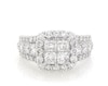Thumbnail Image 1 of Previously Owned Lab-Grown Diamonds Princess-Cut Quad Engagement Ring 3 ct tw 14K White Gold