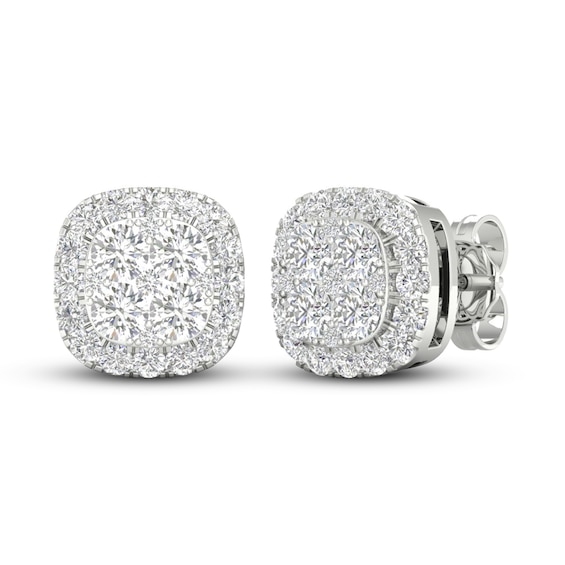 Previously Owned KAY Lab-Grown Diamonds Stud Earrings 1 ct tw 14K White Gold