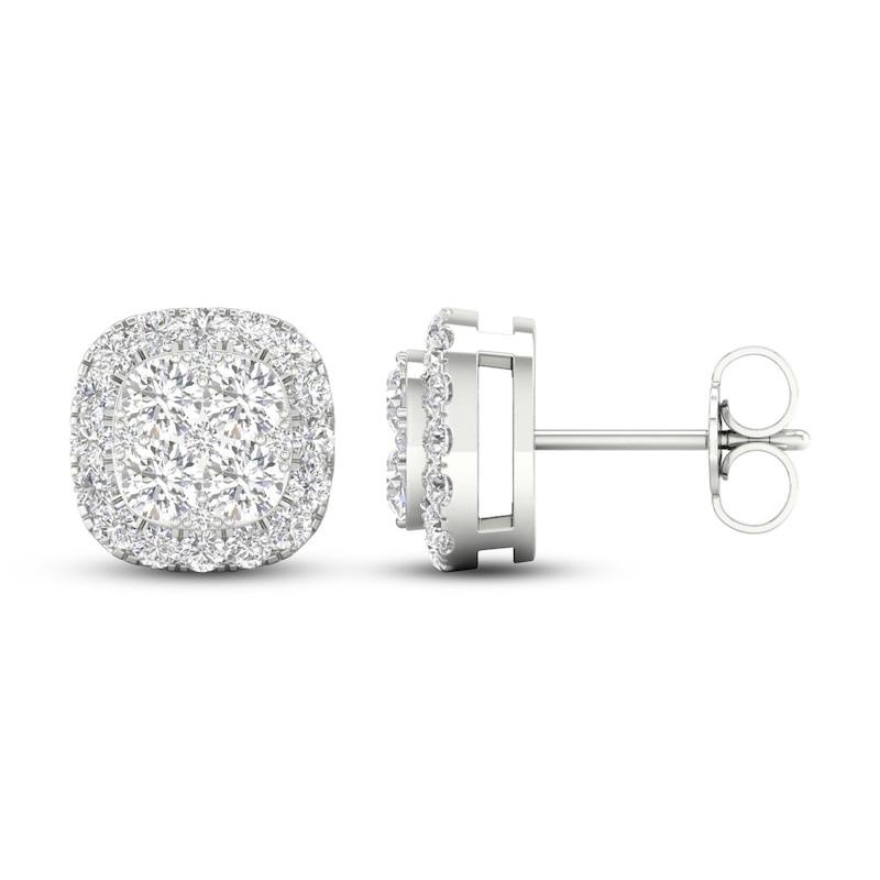 Previously Owned Lab-Created Diamonds by KAY Stud Earrings 1 ct tw 14K White Gold