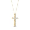 Thumbnail Image 2 of Previously Owned KAY Lab-Grown Diamonds Cross Necklace 1/2 ct tw 14K Yellow Gold 18"