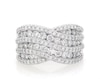 Thumbnail Image 1 of Previously Owned KAY Lab-Grown Diamonds Multi-Row Diamond Ring 2 ct tw 14K White Gold Size 7
