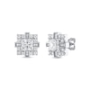 Thumbnail Image 1 of Previously Owned Men's Lab-Grown Diamonds Stud Earrings 2 ct tw Square & Round 14K White Gold
