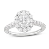 Thumbnail Image 1 of Previously Owned Lab-Grown Diamonds Oval-Cut Engagement Ring 1-3/4 ct tw 14K White Gold